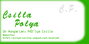 csilla polya business card